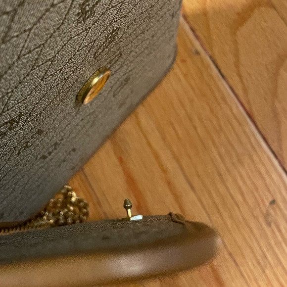 Christian Dior Vintage Honeycomb Canvas Chain Clutch & Coin Purse, 70s-80s - Picture 8 of 9